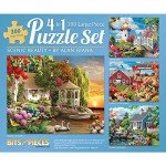 4-in-1 Scenic Jigsaw Puzzles for Adults