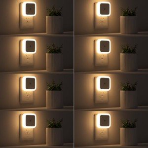 8-Pack Warm White Dusk to Dawn Night Lights