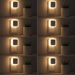 8-Pack Warm White Dusk to Dawn Night Lights