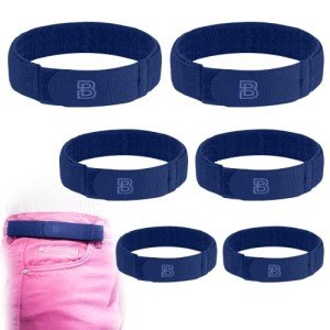 BeltBro Women's No Buckle Elastic Belt 6 Pack, Perfect for Seniors