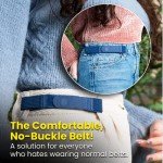 BeltBro Women's No Buckle Elastic Belt 6 Pack, Perfect for Seniors