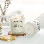 Lavender Scented Thank You Appreciation Soy Candle Caregiver Gift
