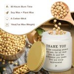 Lavender Scented Thank You Appreciation Soy Candle Caregiver Gift