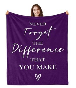 Never Forget Appreciation Blanket for Caregivers,  Choose Your Color