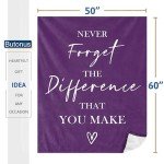 Never Forget Appreciation Blanket for Caregivers,  Choose Your Color