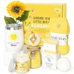Unique Sunshine Spa Gift Basket Set for Relaxation