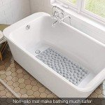 Soft Non-Slip Rubber Bathtub Mat with Suction Cups