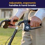 Drive Medical 4 Wheel Rollator Walker with Seat