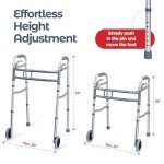 Lightweight Adjustable Walker with Wheels for Seniors