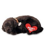 Realistic Black Lab Stuffed Interactive Pet Toy for Dementia Support