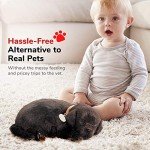 Realistic Black Lab Stuffed Interactive Pet Toy for Dementia Support