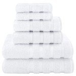 Luxury 6-Piece Cotton Towel Set - White