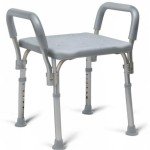 Medline Backless Shower Chair with Arms, 350 lb Capacity