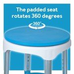 Carex Adjustable Shower Stool with Rotating Seat