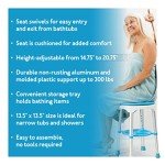 Carex Adjustable Shower Stool with Rotating Seat