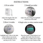 Ailun Motion Sensor Toilet Night Light 2-Pack