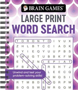 Large Print Word Search Puzzle - Swirls Design