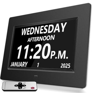 Seniors' 7-Inch Digital Clock with 12 Alarms