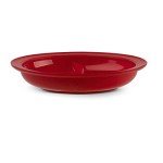 9" Red Spillproof Partitioned Plates (3-Pack)