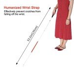 Folding Cane with Anti-Slip Grip and Reflective Tape