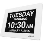 Large Digital Dementia Clock with Custom Alarms