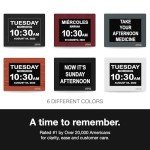 Large Digital Dementia Clock with Custom Alarms