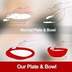 Spill Proof Scoop Bowl and Plate Set w/Suction Cups (Color May Vary!)