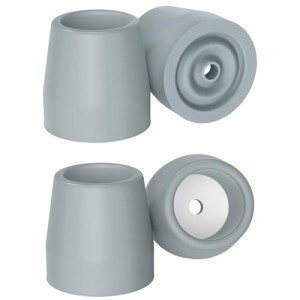 Heavy Duty Rubber Walker/Cane/Commode/Shower Bench Tips - 4-Pack
