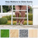 Heavy Duty Rubber Walker/Cane/Commode/Shower Bench Tips - 4-Pack