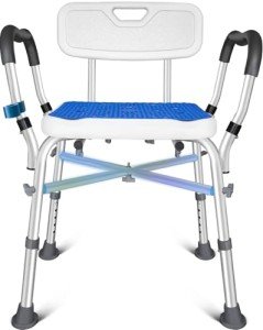 Heavy Duty Shower Chair with Arms, 550LBS Capacity