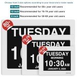 Large Digital Dementia Clock with Custom Alarms