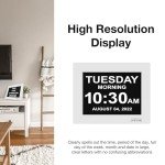 Large Digital Dementia Clock with Custom Alarms