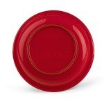 9" Red Spillproof Partitioned Plates (3-Pack)