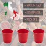 Durable Eco-Friendly Red Drinking Cups - Pack of 3