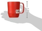 Unbreakable Japanese Camping Coffee Mugs - Red, 12 oz, 3 Pack