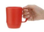Unbreakable Japanese Camping Coffee Mugs - Red, 12 oz, 3 Pack