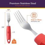 Adaptive, Weighted Dinnerware Utensils for Hand Tremors - 5-Piece Set