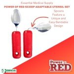 Adaptive Red Utensil Set for Arthritis, Recovery and Dementia