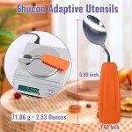 Adaptive Angled, Weighted Utensils for Seniors - 2 Pack