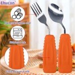 Adaptive Angled, Weighted Utensils for Seniors - 2 Pack
