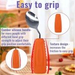 Adaptive Angled, Weighted Utensils for Seniors - 2 Pack