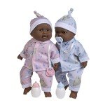 Realistic 13" African American Twin Baby Dolls