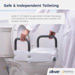 2-in-1 Raised Toilet Seat with Arms