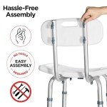 Adjustable Shower Chair Set with Back Scrubber
