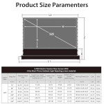 Portable 4K HD Projector Screen with Stand