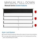 110" Manual Pull Down 4K Projector Screen