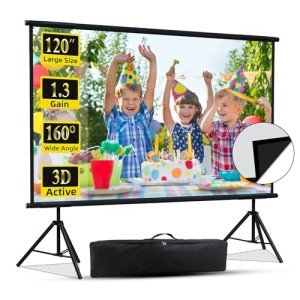 120-Inch Portable Projector Screen with Stand