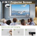 120-Inch Portable Projector Screen with Stand