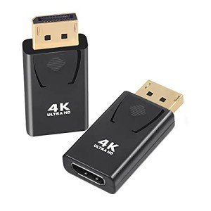 Guamar 4K DisplayPort to HDMI Adapter 2-Pack