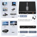 4K DisplayPort to Dual Splitter Adapter